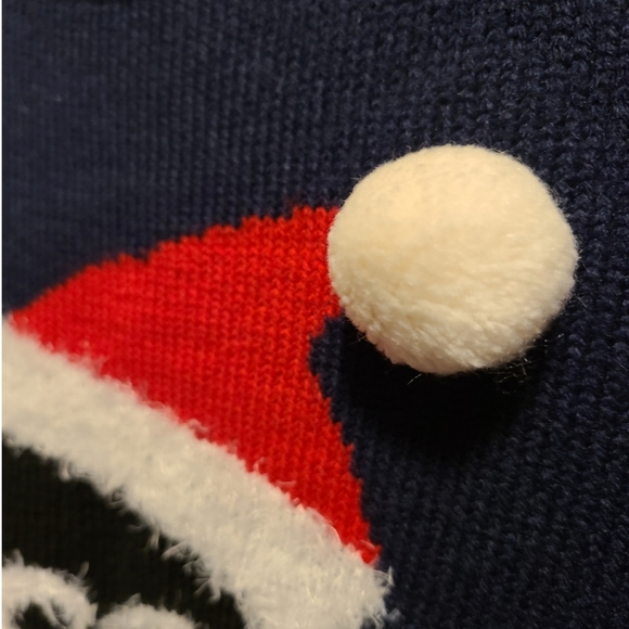 100% Acrylic penguin Christmas tunic sweater L - Picture 5 of 7